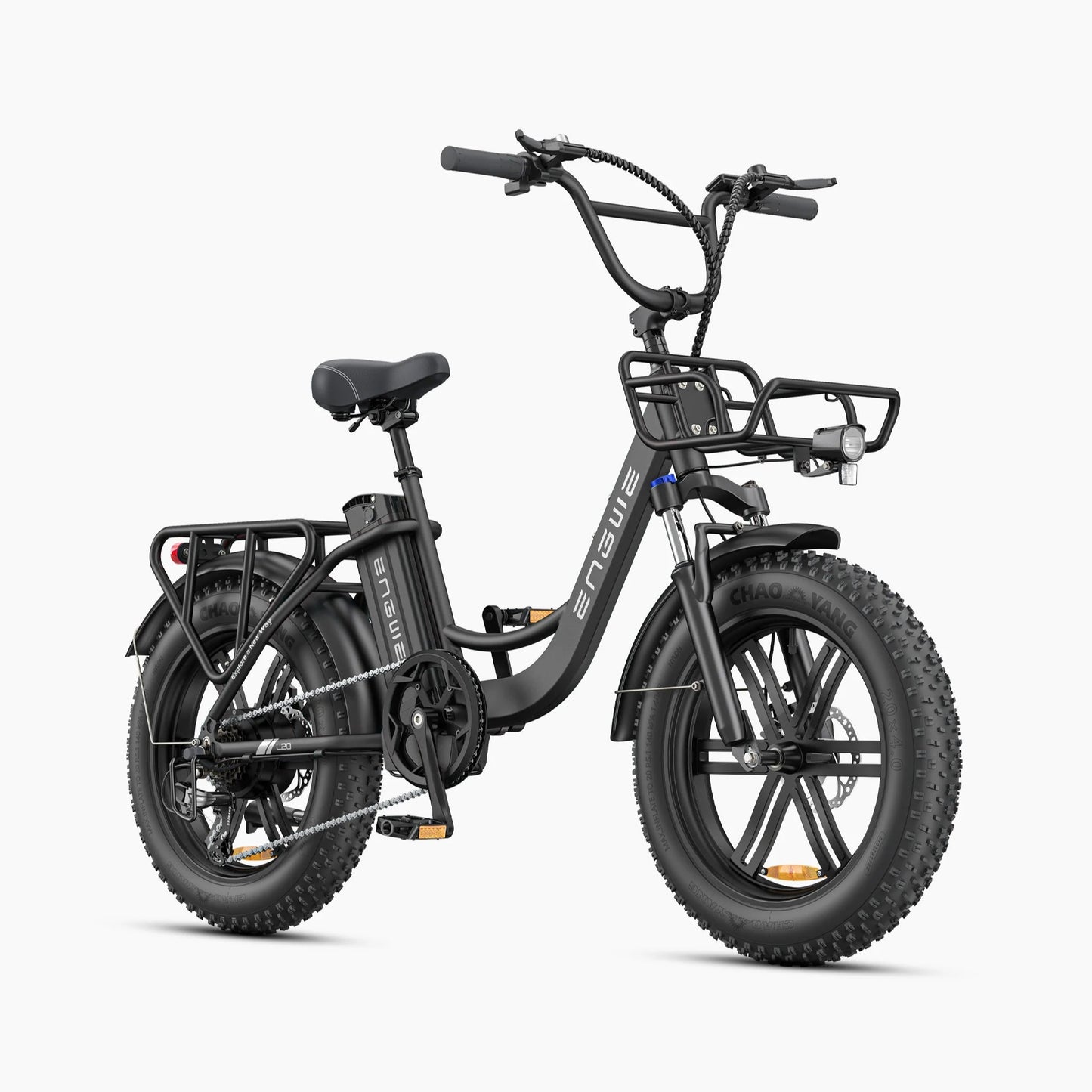 ENGWE L20 Boost 250W Mid-drive Motor FrontSuspension Compact E-bike with Boost Button