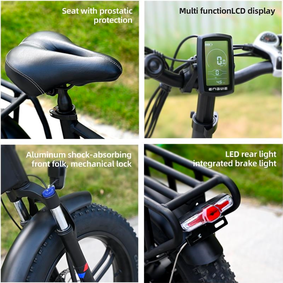 ENGWE ENGINE X 250W 100 km Range Max Speed 25 kmh Fat Tyre Full Suspension Foldable E-bike - Bike N Fitness