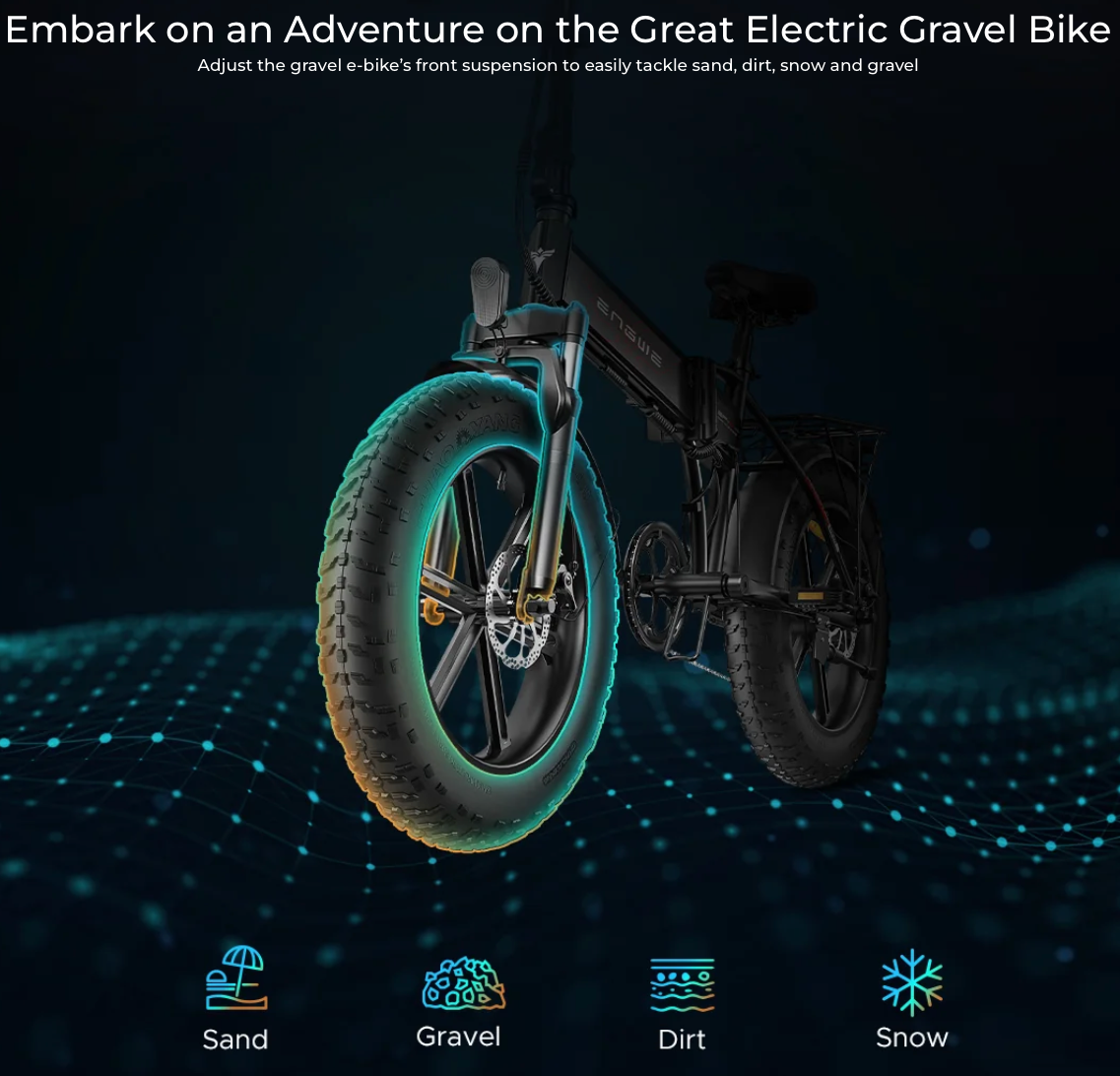 ENGWE EP-2 Pro 120 km Range Max Speed 25 km/h Front Suspension Foldable E-bike