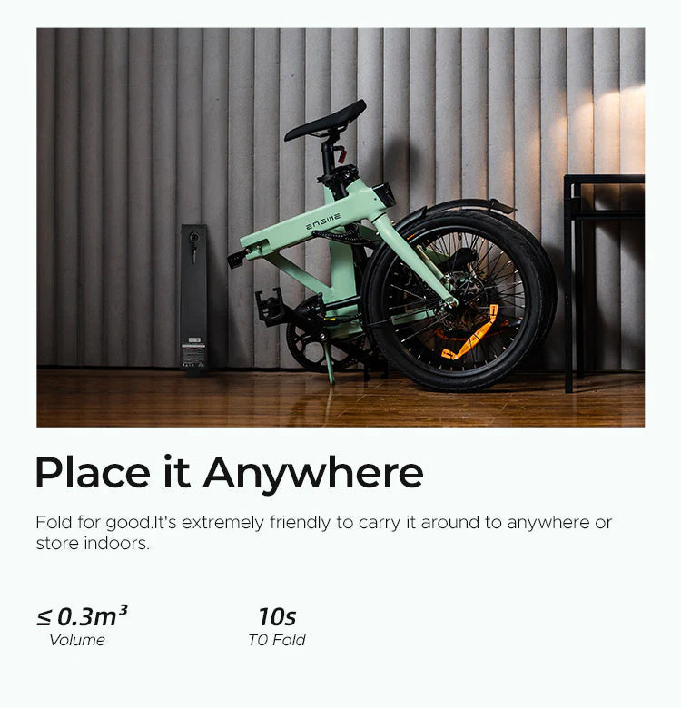 ENGWE P20 250W Foldable Electric Bike E bike 25kmh Quiet Motor with Torque Sensor - Bike N Fitness